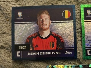 Topps Fußball Euro 2024 Kevin De Bruyne BEL2 Sticker Belgien selten 7 Parallels
