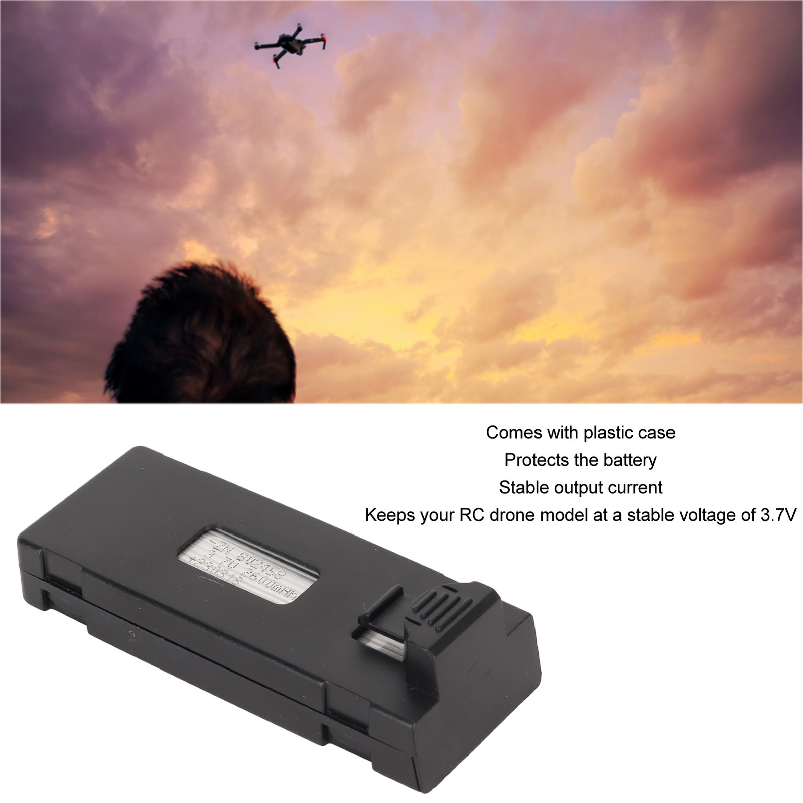 High Capacity 3.7V 2600mAh RC Drone Battery For E88MAX