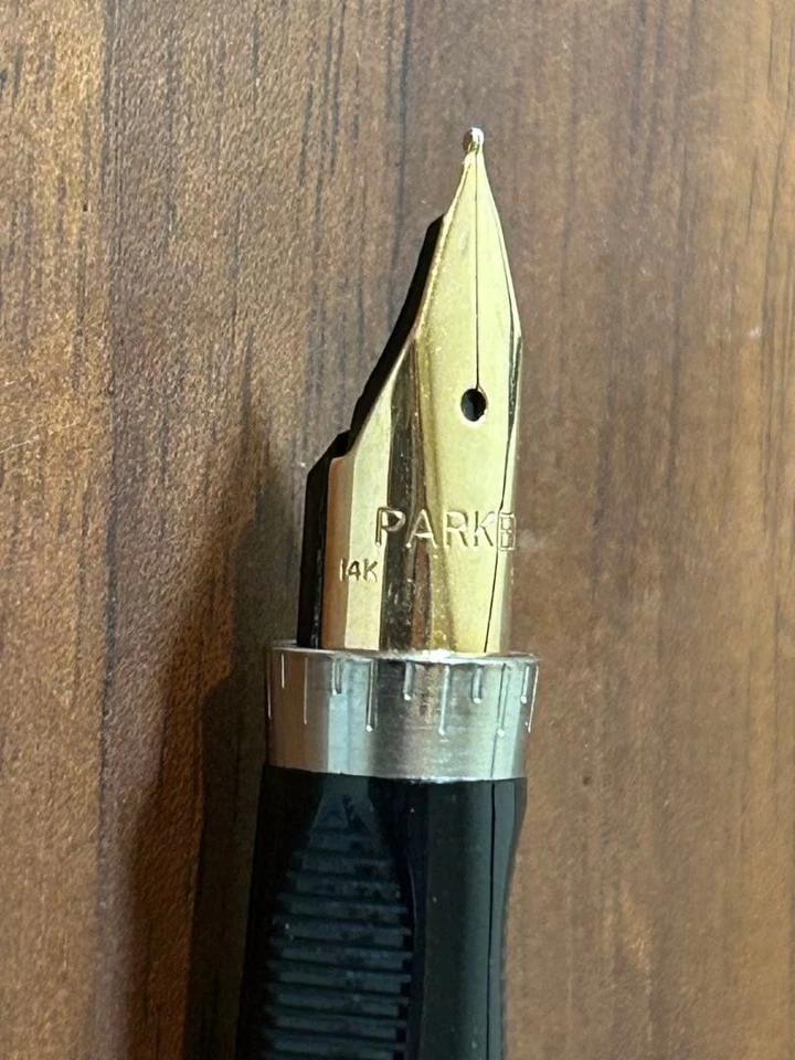 Parker 75 серебро цвет перьевая ручка 14K новый в коробке XF 585 Японии - Изображение 4 из 4