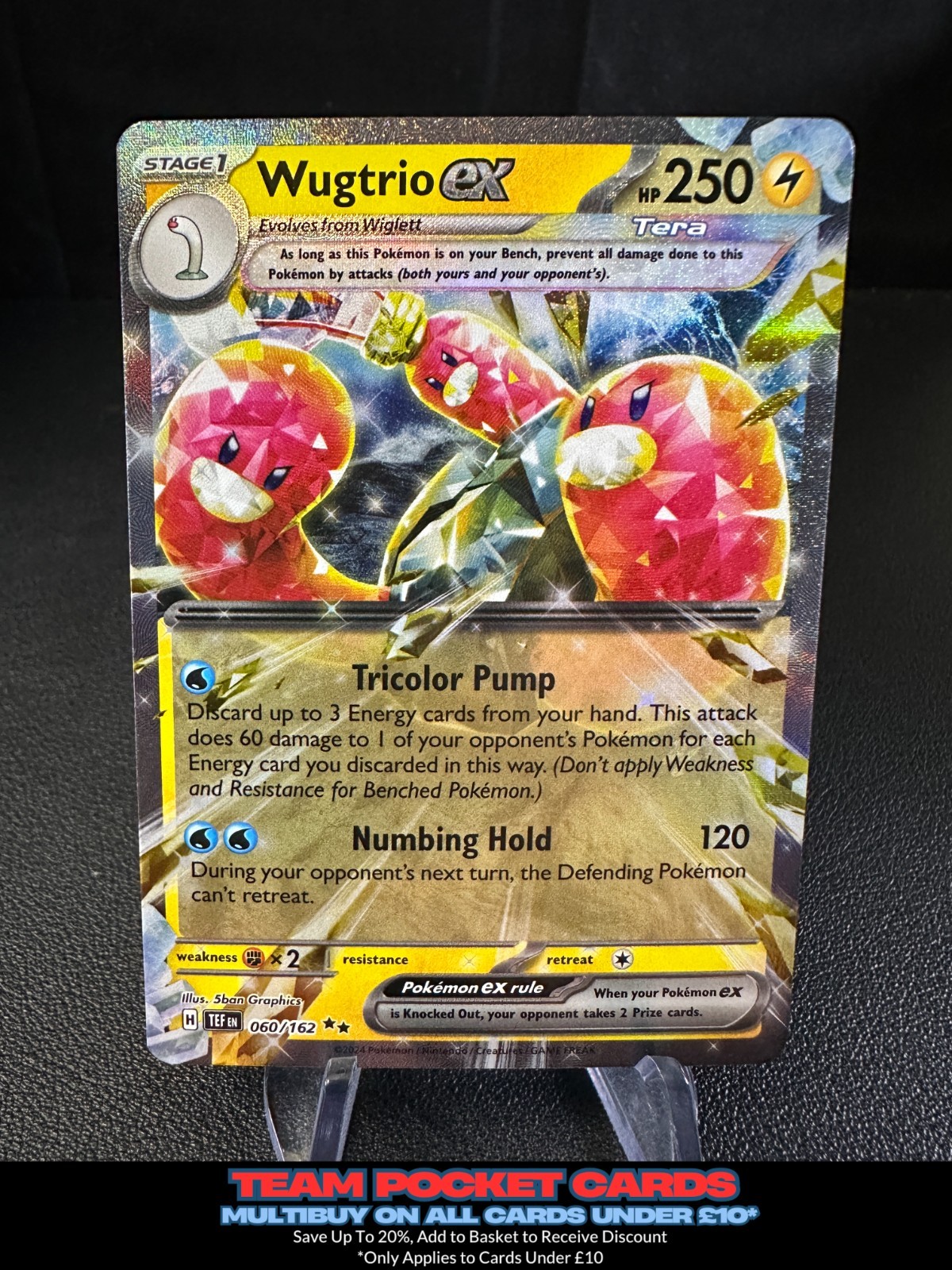 Wugtrio Ex 060/162, Temporal Forces, Pokemon, NM
