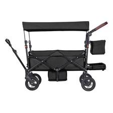 Uimoso Double Stroller Collapsible Wagon Stroller for 2 Kids with Canopy Black