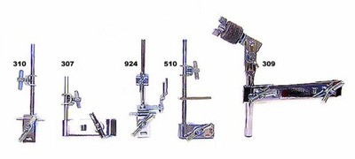 Danmar - 924 - Combination Cowbell & Wood Block Holder - Clamps To Bass Drum Rim