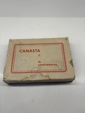 CANASTA Vintage Card Game By Continental Green Tray. Rules &