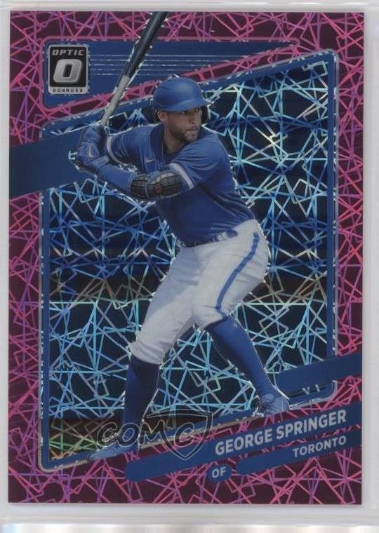 2021 Panini Donruss Optic Pink Velocity Prizm 172/249 George Springer #165 13c1