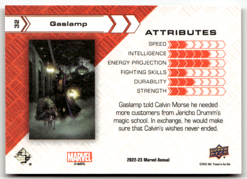 Górny pokład 2022-23 Marvel-rocznik nr 32 Lampa gazowa Variant - Zdjęcie 2 z 2