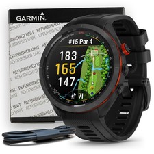 Garmin Approach S70 GPS Golf Smartwatch - Black, CERTIFIED REFURBISHED, FULL WTY