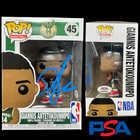 Giannis Antetokounmpo Signed Autograph Bucks Funko Pop #45 P