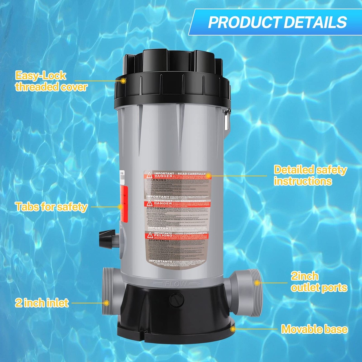 CL200 Inline Chlorinator Replacement Compatible with Hayward