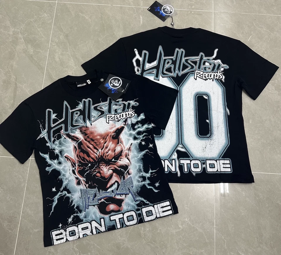 American High Street Hell Star 2025 hombres y mujeres estampado pesado informal suelto Foto 4 de 4