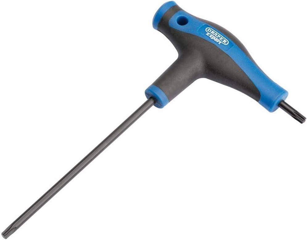 Draper 33899 Expert Tx-Star T20 T-Handle Key, Blue