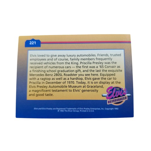 1992 - Elvis Presley Trading Card - The Elvis Collection- Graceland Tour - #221 - Picture 2 of 2