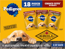Choice Cuts in Gravy Wet Dog Food, Adult Soft Wet Dog Food, Variety Pack, 3.5 Oz