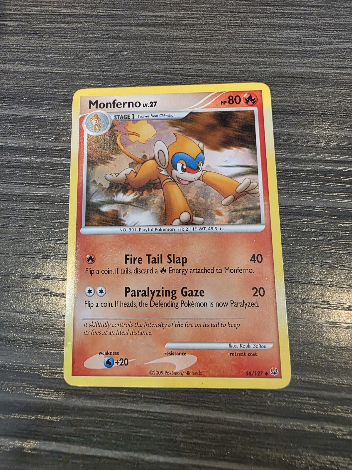 Pokemon Card - Monferno 56/127 Platinum Uncommon Lightly Played