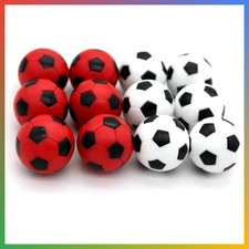 Foosball Balls 12 Pack Table Soccer Replacement 36mm Red Black White Plastic