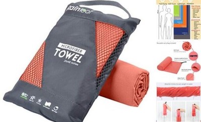  Microfiber Towel Perfect Travel & Gym & Camping 60.00'' x 30.00'' Brick Red