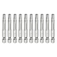 "10 StüCk T30 Sicherheits Torx Bit 1/4\" Sechskantschaft 2\" Lang S2 Stahl"