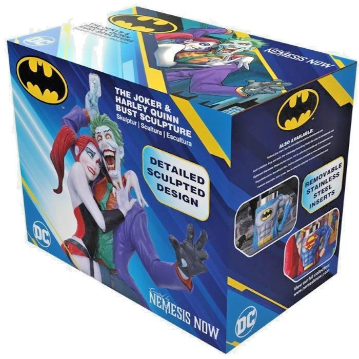 Dc Comics Resin Bust The Joker And Harley Quinn Statue NEMESIS NOW