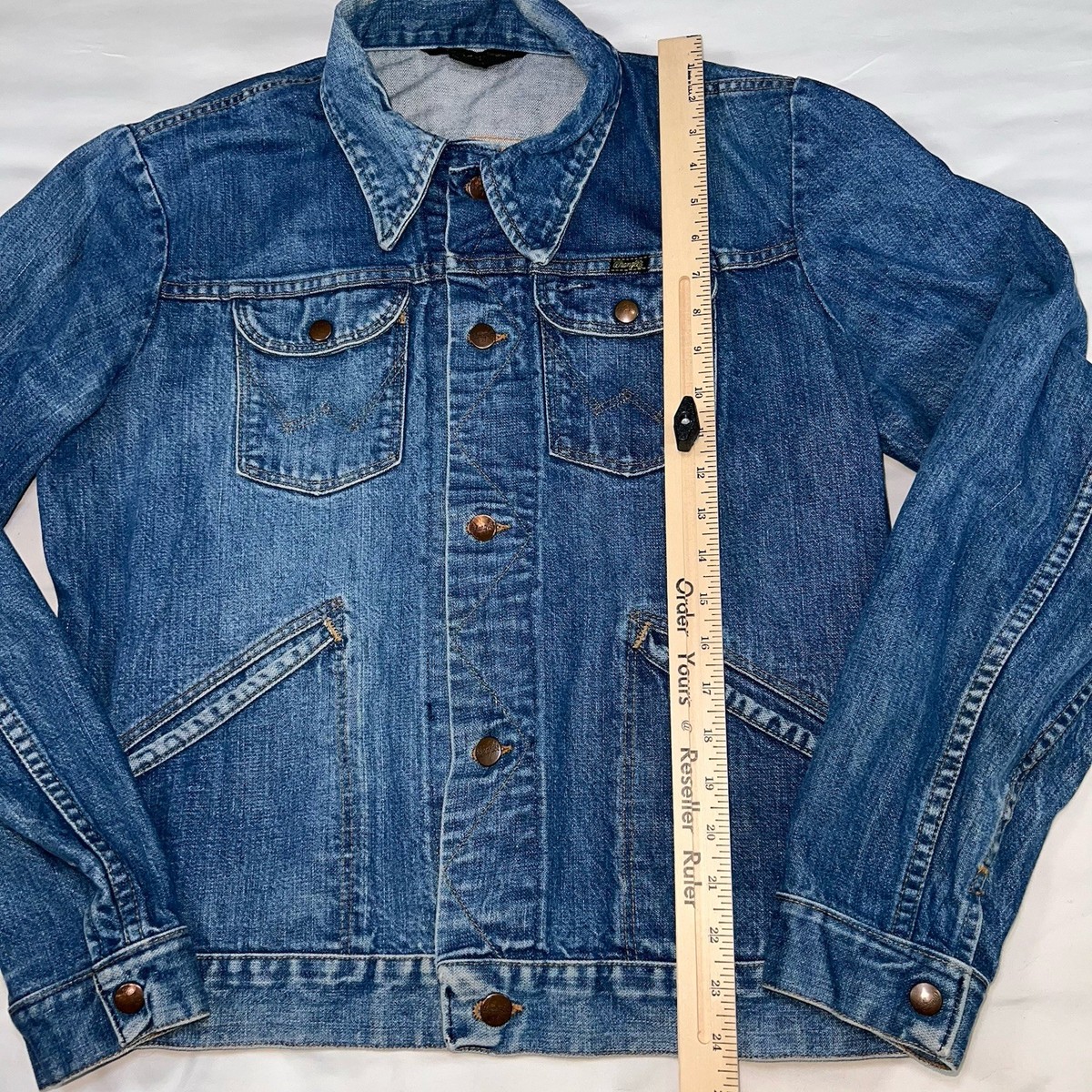 WRANGLER Denim Jacket Men's Size M (44) Blue 4 Pockets