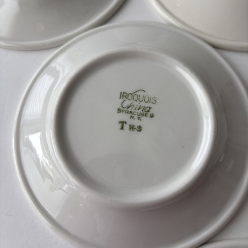6 Iroquois China Syracuse NY Red & Green Stripes 5 3/4” Plates Restaurant Ware - Picture 11 of 15