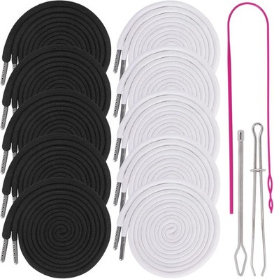 10 PCS 57 Inches XL Drawstring Cords, Drawstring Replacement with 3 Pcs Easy