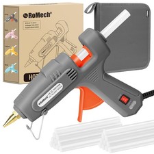 ROMECH Pistolet à Colle Chaude Grande Taille avec 60/100W Double Puissance et 21 Gris 