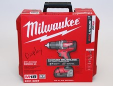 Milwaukee M18 Compact Brushless 1/2in Drill/Driver Kit 2801-22CT OPEN BOX (read)