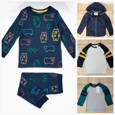 Marks And Spencer Boys Clothing Lot- Pajama Set, Shirts, Hoodie Knit Jacket  3-4