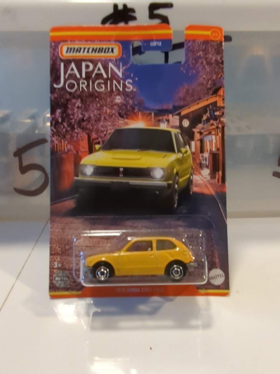 Matchbox '76 Honda Civic CVCC MBX '22 Japan Origins 2/12 Yellow
