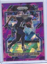 DEZ FITZPATRICK 2021 PANINI PRIZM PURPLE CRACKED ICE PRIZM ROOKIE RC #D 173/225