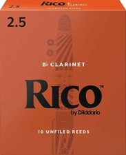Rico by D'Addario RCA1025 Bb Clarinet Reeds, Strength 2.5, 10-pack