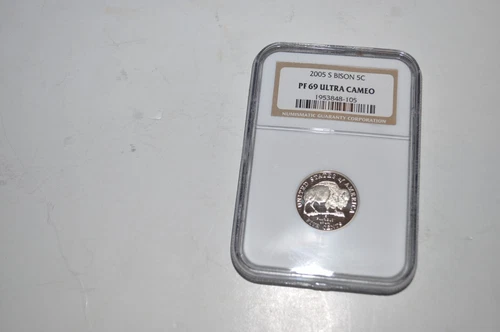 2005 S 5c Proof Bison Jefferson Nickel- Graded PF69 Ultra Cameo by NGC
