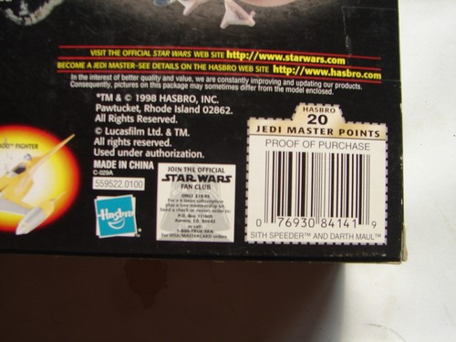 Star Wars Darth Maul con velocidad Sith TPM E 1 1999 caja abierta como nuevo 118 - Imagen 2 de 6
