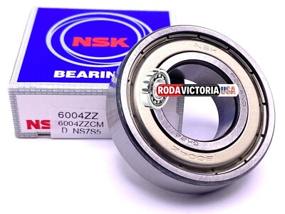 ◎〇◎◎◎△◎  NSK 6004 ZZ Deep Groove Ball Bearing, Metal Shielded 20x42x12 mm