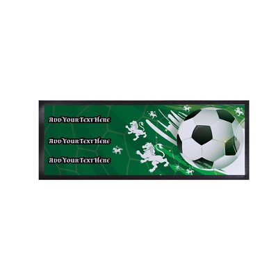 Personalised England Football Net Football Bar Runner Cocktail Party Mat