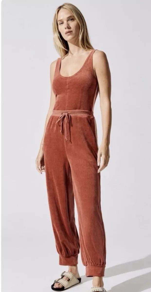 Buy Chocolate Velvet Deep Plunge Tie Waist Jumpsuit – lirose