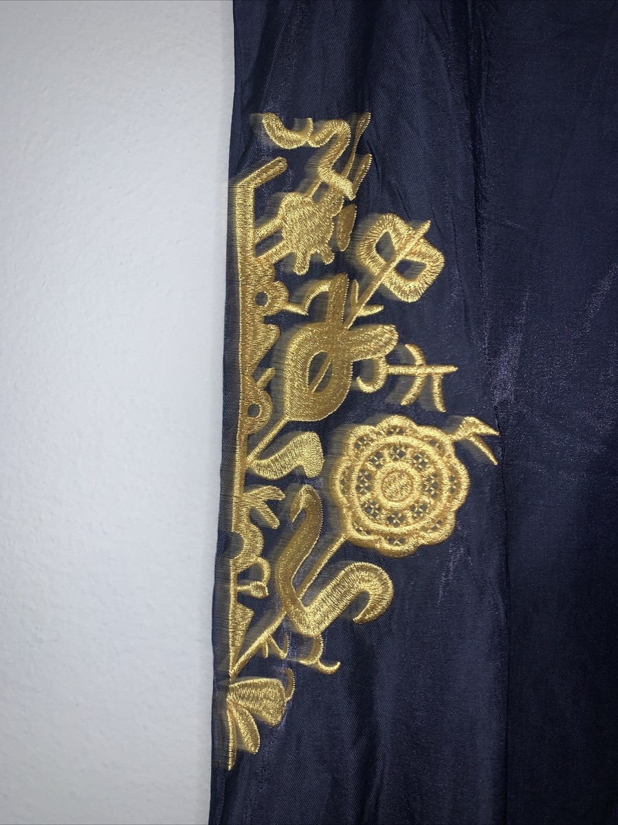 Shein Blue Embroidered Maxi Dress Size XL | eBay