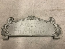 National Brass Cash Register Cast Nickel 313 Reproduction Top Sign on The Hot Collector