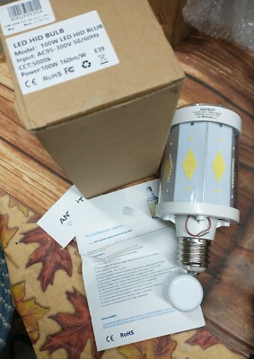 100W 5000K E39 LED HID Corn Light Bulb Replacement for HPL/SON/Other Lamps NIB