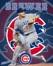 Chicago Cubs Lithograph print of Colten Brewer 2024