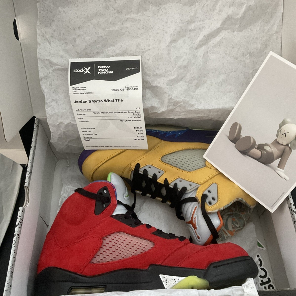 Nike Air Jordan 5 Retro What the Solar Orange Red Yellow (Men's