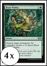MTG - 4 x Beast Within - Tarkir: Dragonstorm - Playset 4x x4
