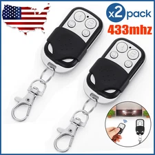 2 X 433mhz Universal Cloning Remote Control Electric Gate Garage Door Opener Key
