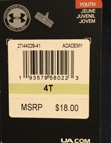 UNDER ARMOUR BOYS TODDLERS TEE SIZE 4T ~ BLUE SHORT SLEEVE SHIRT w/ LOGO ~ NWT - Picture 6 of 8