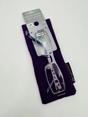 Foster Grant Reading Glasses with Purple bag - RRP £10.50 - +1.50 +2.00 +2.50