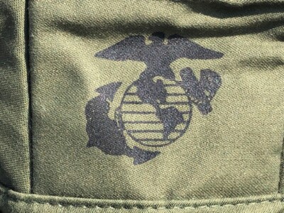 USMC OD Green 8-Point Cover - Marine Corps 1960's Sateen