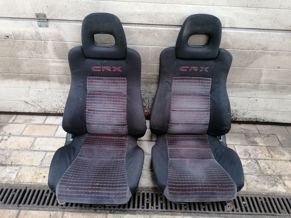 RARE@ red stitching Front Seats Seat Honda CRX JDM EDM EE8 EF8 ED9