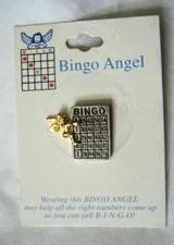 Vintage Bingo Angel*Hat Pin or Lapel Pin*Guardian Angel* 