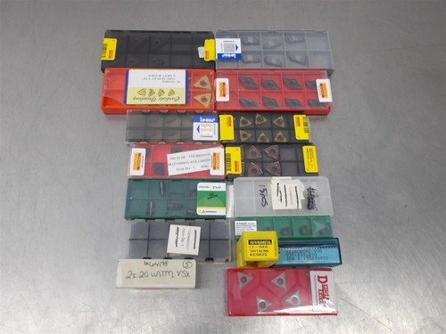 Lot Of 98 NEW! Assorted Carbide Insert -Various Size/Type/Brand (As Shown)