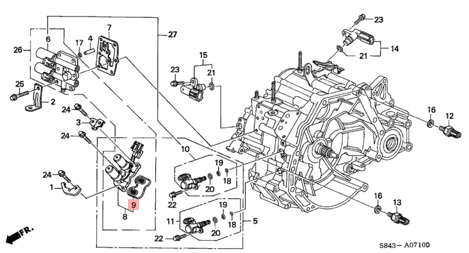 OEM Genuine for Honda Shift Solenoid Gasket 28320-PX4-010 Accord Prelude Odyssey - Image 4 of 4