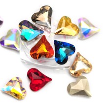 Sweet Heart Crystal Glass Nail Art Accessories Jewelry Making Beads Rhinestone